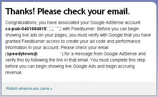 fan - feedBurner Ads