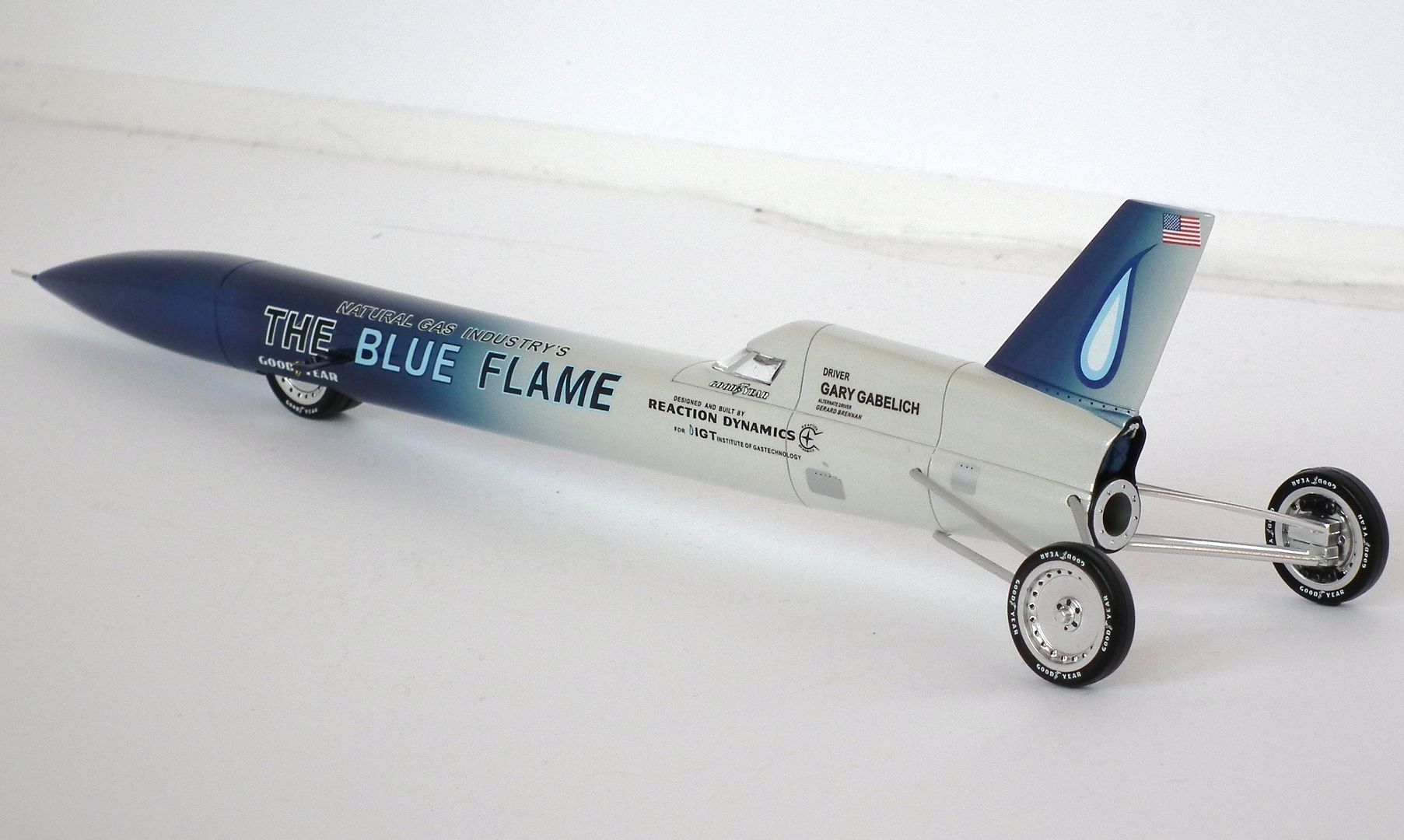 Bizarre 'The Blue Flame' Land Speed Record Car DX 143 (and smaller