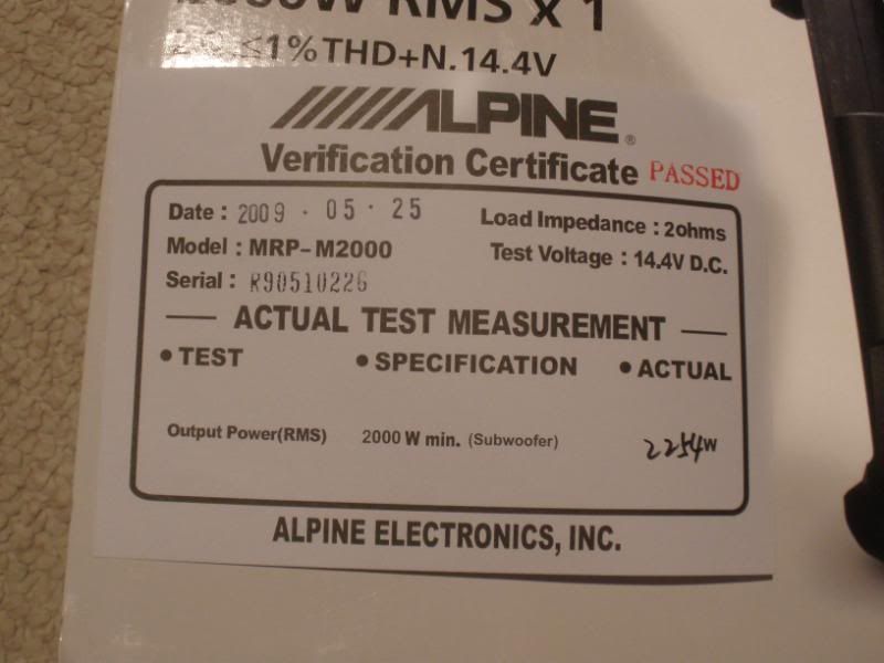 SOLD Alpine MRPM2000 Amp Second Generation Nissan Xterra Forums