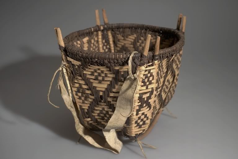 What weaving material was used here? in Pottery, Basketry & Fiberarts