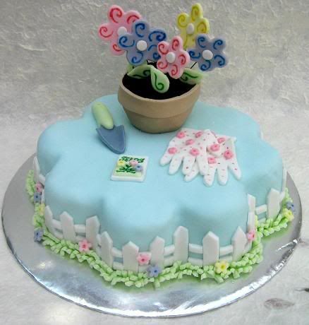 flower garden cake