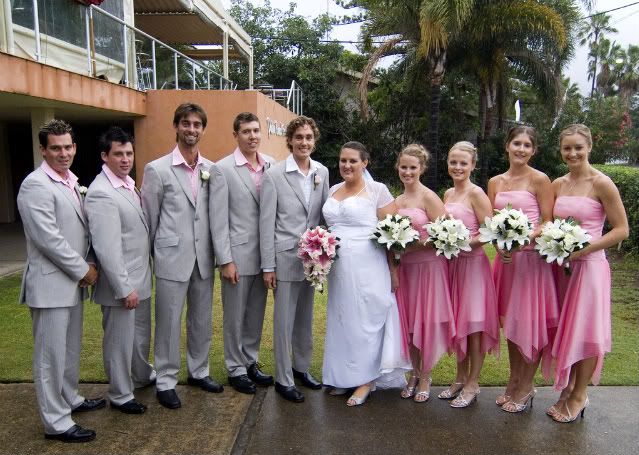 My guys wore grey suits,