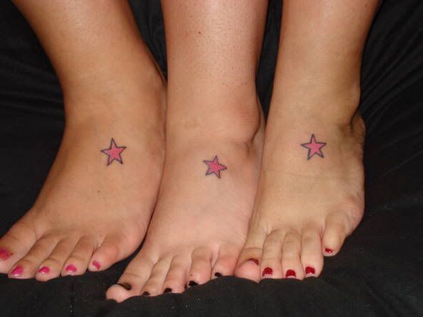 single star tattoo on foot 