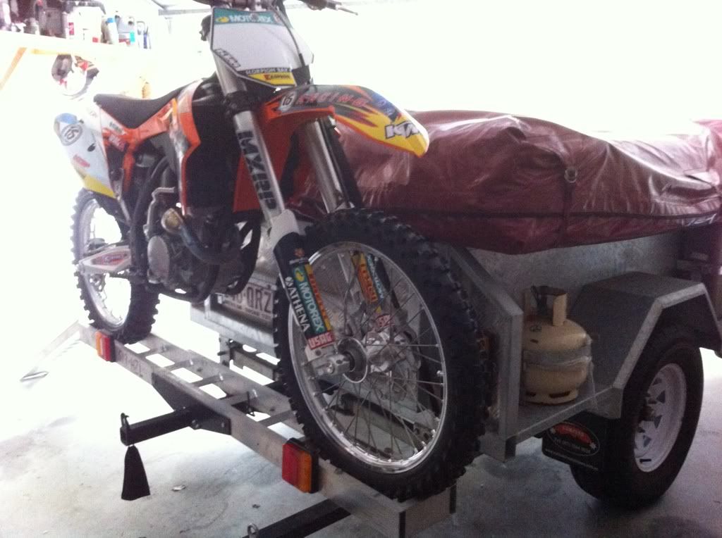 camper trailer motorbike carrier