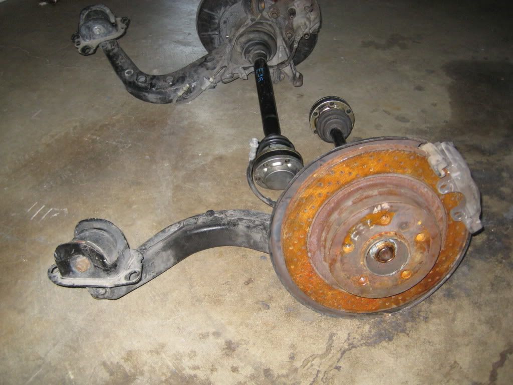 E36 E36 M3 rear trailing arms and brakes.