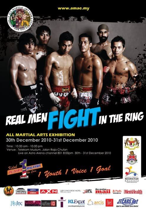 Real men fight in the ring poster All martial arts exhibition