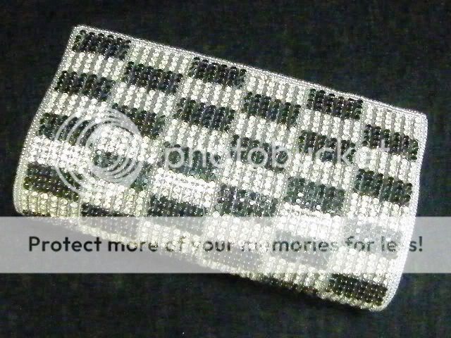   PURSE BAG SWAROVSKI CHECKS CLUTCH NR/PRICE REDUCED FOR LTD TIME  