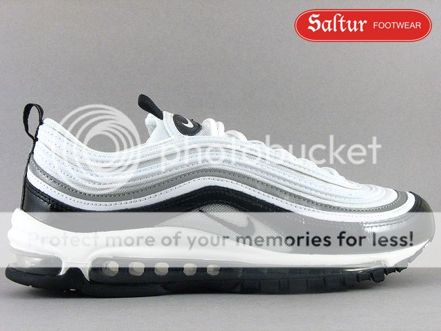 312641 105 NEW NIKE AIR MAX 97 WHITE/BLACK/METALLIC SILVER 9  